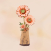 Light Orange Gerbera - dřevěná stavebnice 3D modelu gerbery