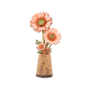 Light Orange Gerbera - dřevěná stavebnice 3D modelu gerbery