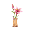 Pink Lily - dřevěná stavebnice 3D modelu lilie