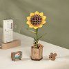 Sunflower - dřevěná stavebnice 3D modelu slunečnice