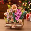 Wooden Blooming Book - dřevěná stavebnice kytiček v knize