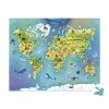 Janod Puzzle Mapa sveta v kufríku 100 ks 2