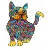 Rainbow Wooden Puzzle Cat