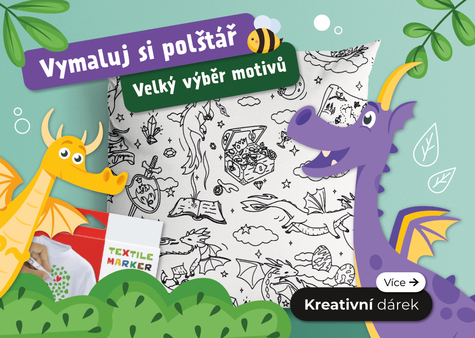 Omalovánkové polštáře - Hravá tužka