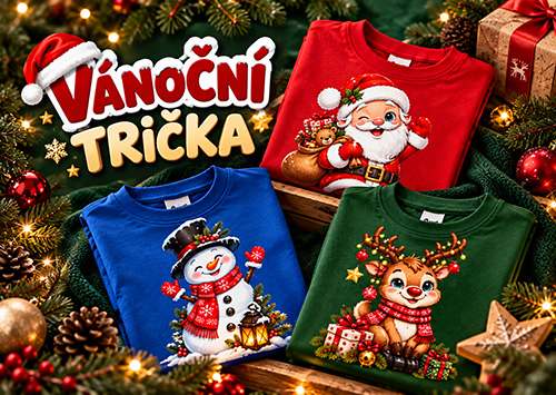 Vánoční kolekce triček pro děti