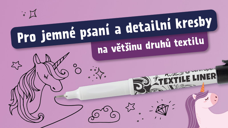 Tenký fix na textil - Hravá tužka