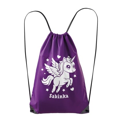 Hravatuzka vak polyester jednorozec se jmenem fialova