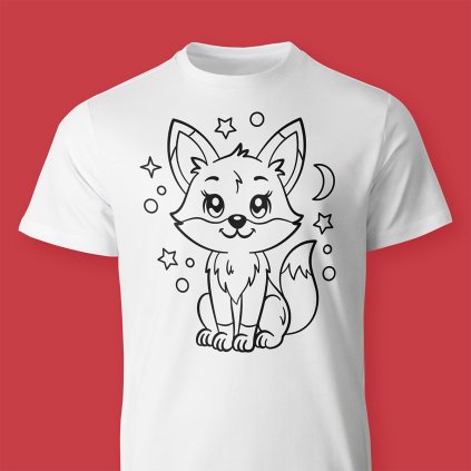 Hravatuzka liska Omalovankove detske tricko 3