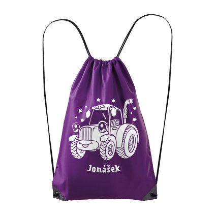 Hravatuzka vak polyester traktor se jmenem fialova