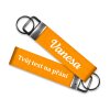 Hravatuzka klicenka se jmenem a textem oranzova
