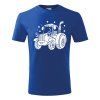 Hravatuzka tricko deti traktor modra