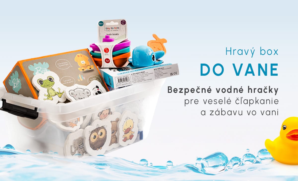 Hravý box do vane, novinka, hračky do vane