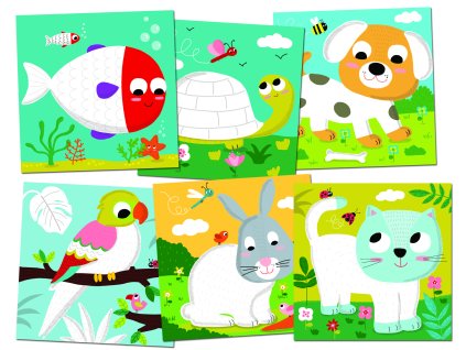 Tableaux faciles Peinture doigt animaux CL131 1