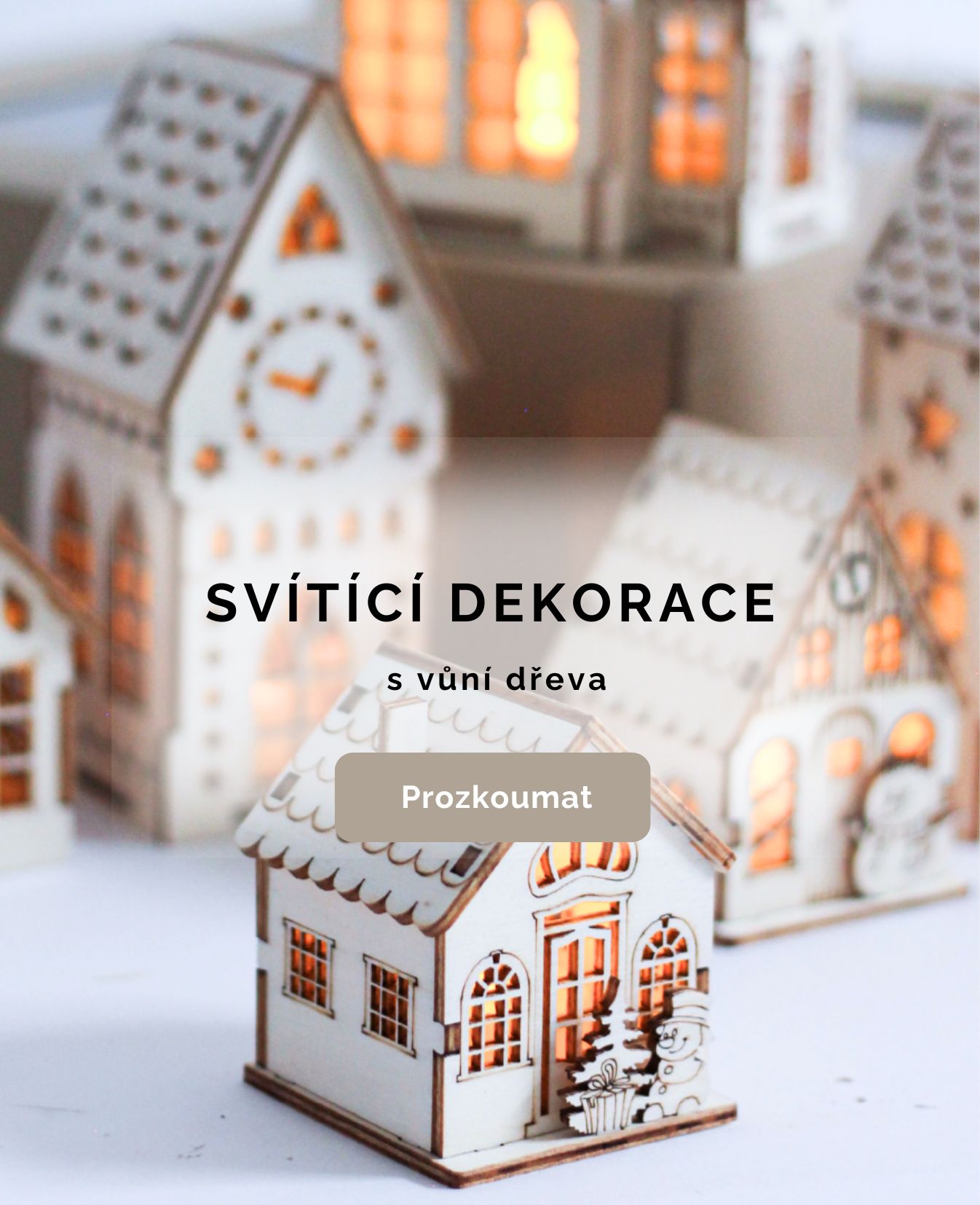 Dřevěné svítící domečky na Led svíčky, dekorace, dřevěná dekorace do domu