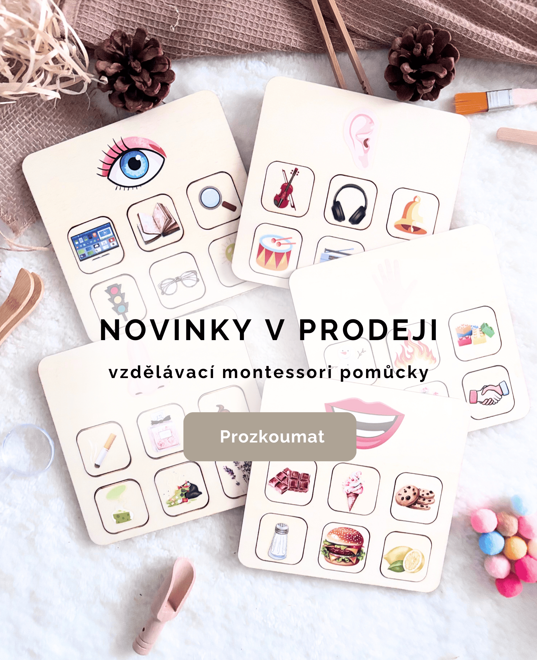montessori didaktické dřevěné hračky a pomůcky
