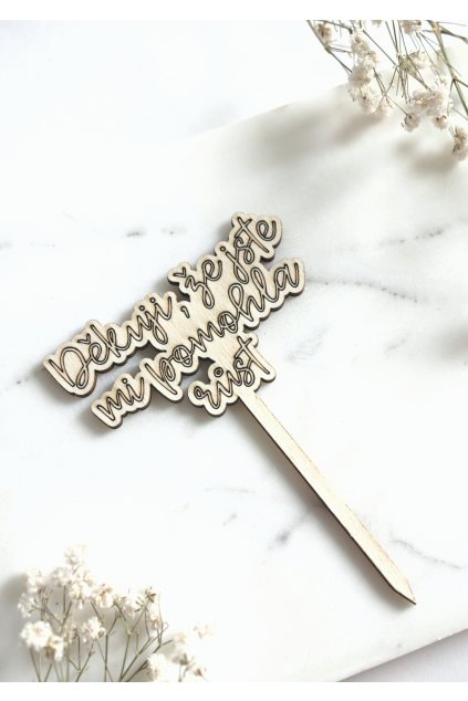 Dřevěný zápich - DĚKUJI ŽE JSTE MI POMOHLA RŮST