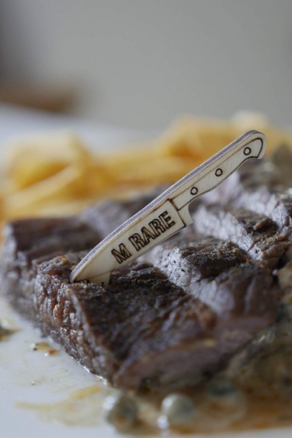 Dřevěný steakový zápich nůž - M RARE 10 ks