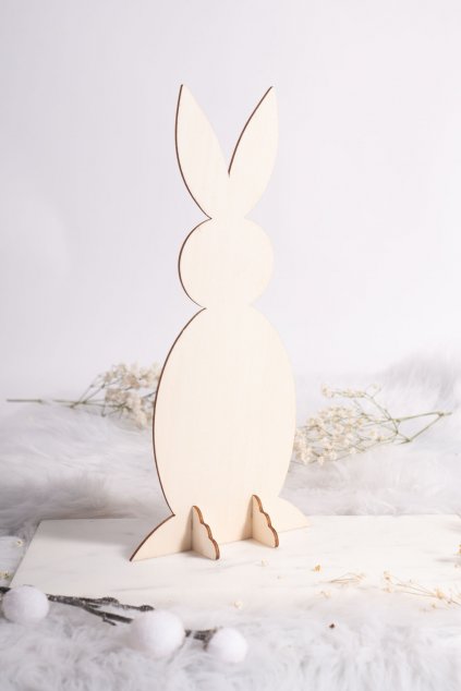 3D dekorace zajíc stojící malý