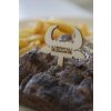 Dřevěný steakový zápich rohy -  MEDIUM 10 ks