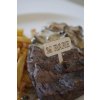Dřevěný steakový zápich cedulka - MIX VŠECH DRUHU 12 ks