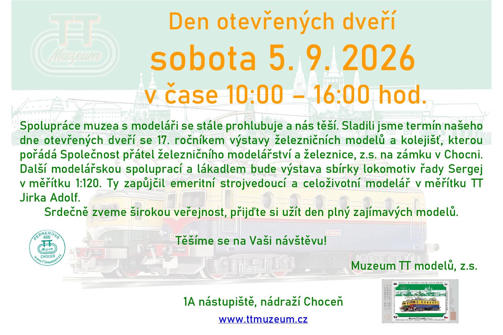 Muzeum TT modelů v Chocni: Den otevřených dveří i výstava železničních modelů na zámku