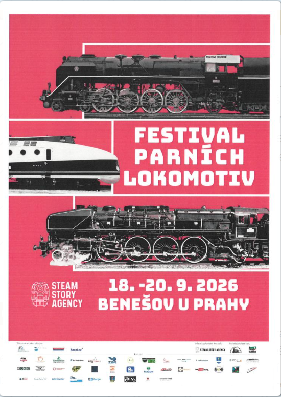 Festival parních lokomotiv Benešov 2026: program, vstupenky a jízdy vlaků