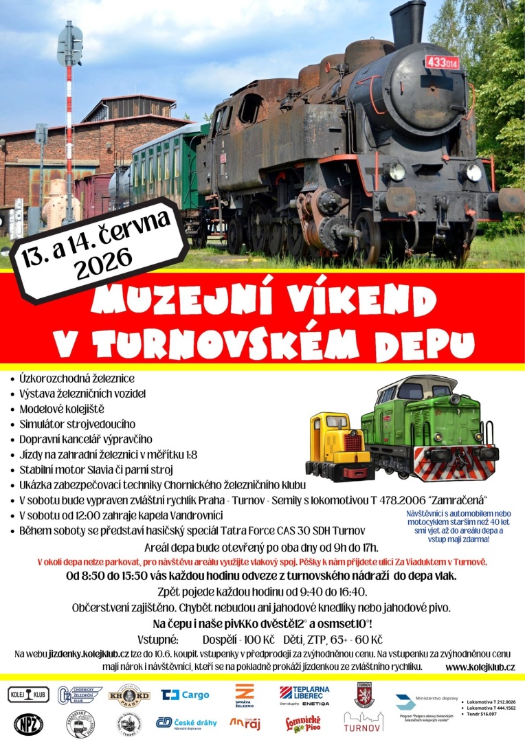 Muzejní víkend v turnovském depu 2026