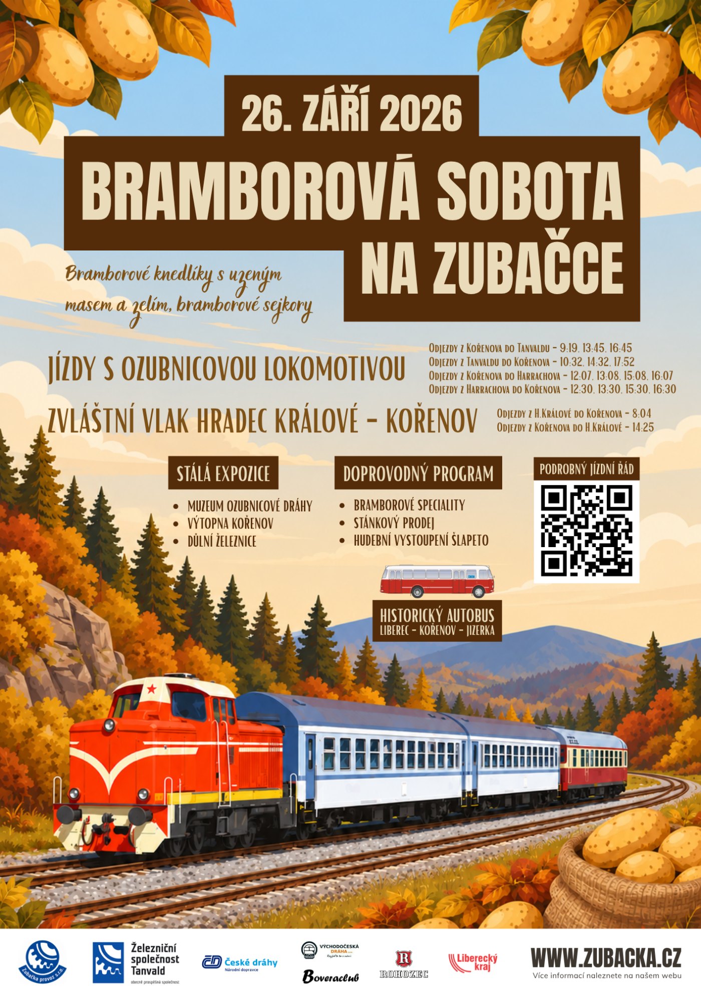 Bramborová sobota na Zubačce 26. 9. 2026 – ukončení sezóny s bramborovými hody