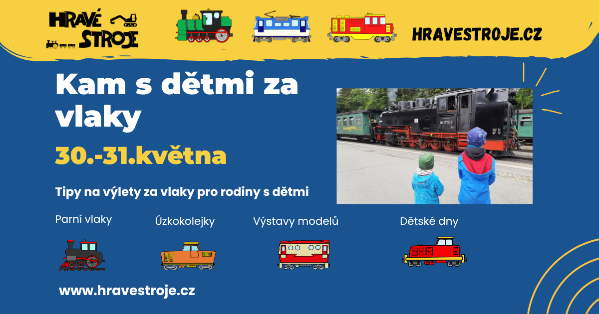 Kam za vlaky o víkendu 30.–31. května 2026: Den dětí na úzkokolejkách i parních tratích