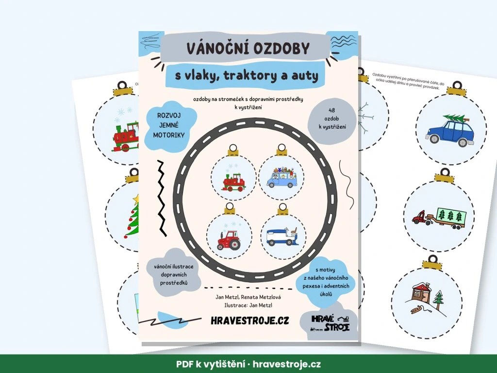 Vánoční tvoření s dětmi: 12 nápadů s mašinkami, traktory a auty