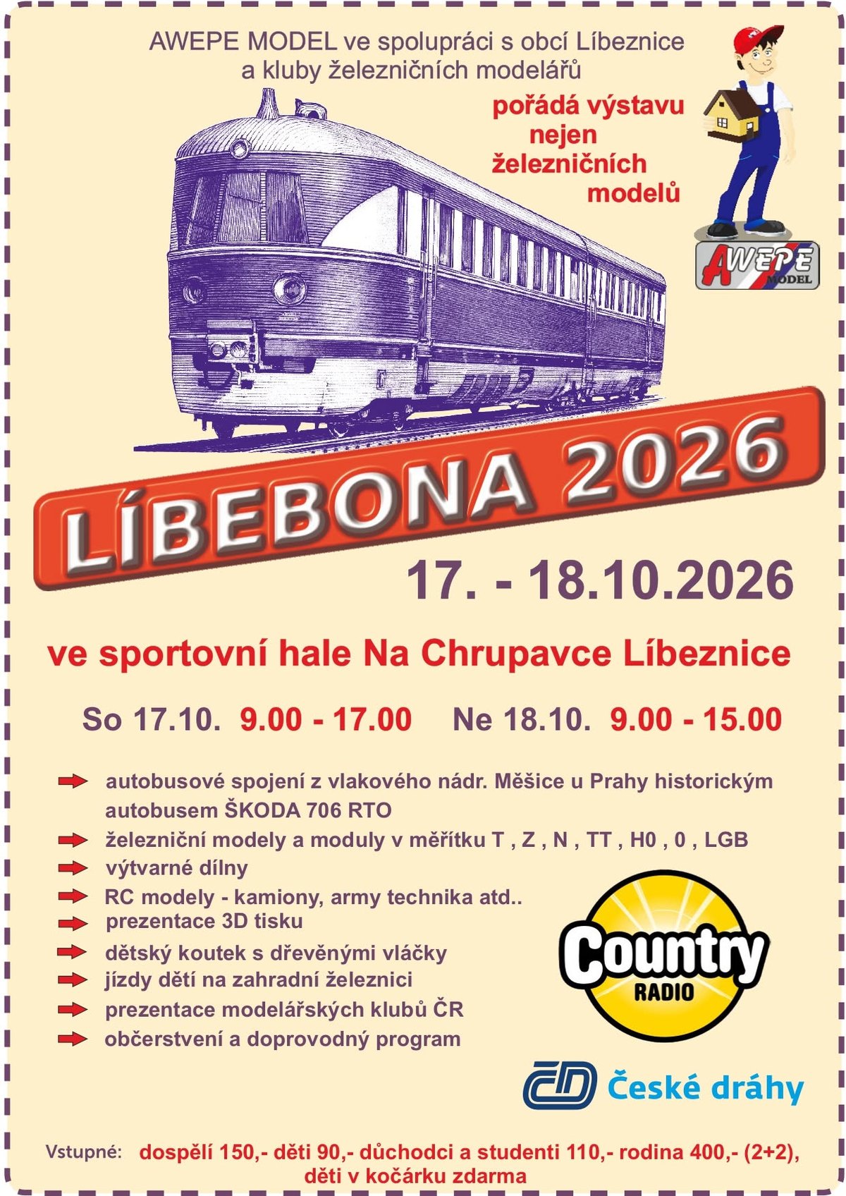 Plakát výstavy Líbebona 2026 v Líbeznicích 17.–18. 10. 2026
