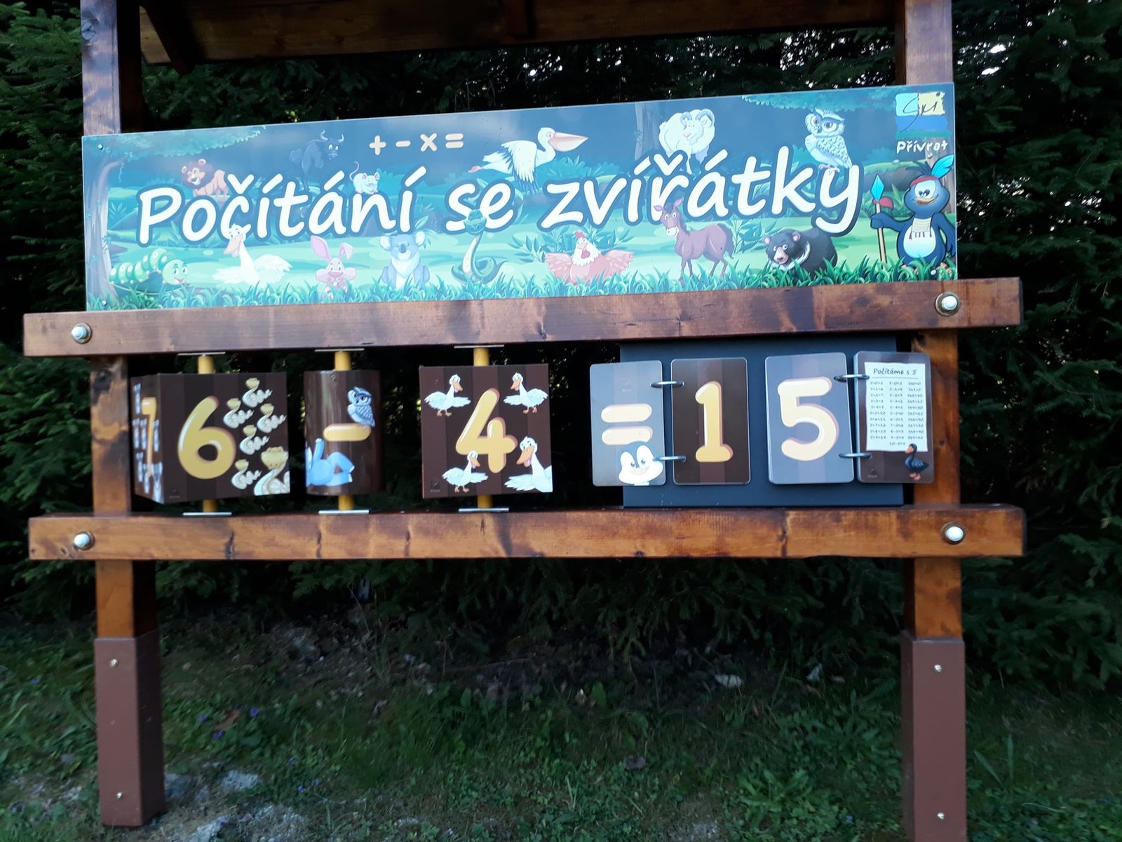 Tabule Počítání se zvířátky v PINGUin parku