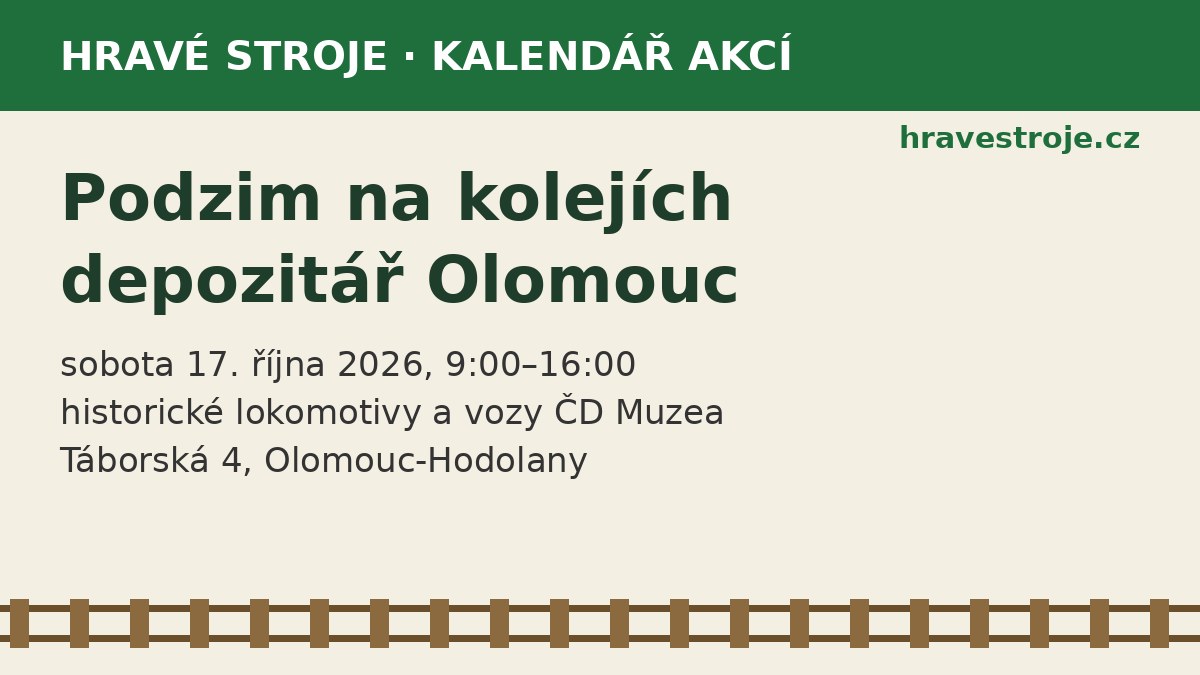 Podzim na kolejích v železničním depozitáři Olomouc 17. 10. 2026