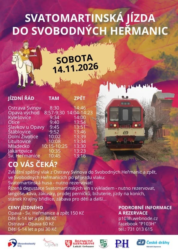 Svatomartinská jízda do Svobodných Heřmanic 14. 11. 2026 – plakát P103H