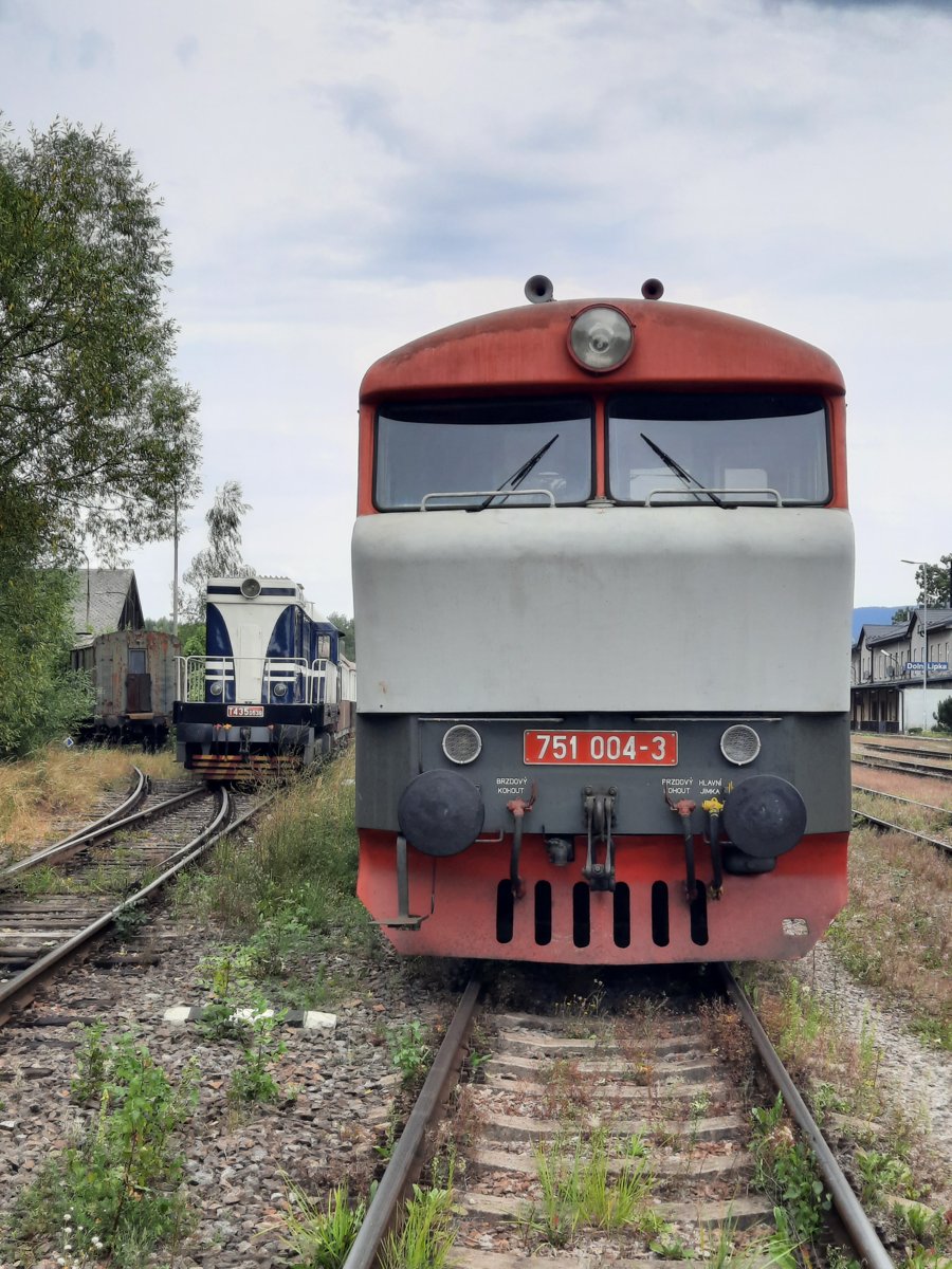 Motorová lokomotiva Bardotka v Dolní Lipce