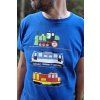 Pánské tričko s vlakem modré tričko s mašinkou