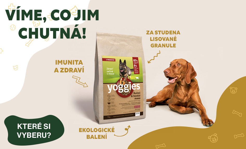 Kvalitní granule české firmy Yoggies