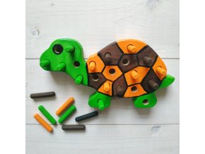 Kolíková vkládačka - želva oranžová