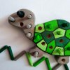 Kolíková vkládačka - želva zelená