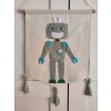 Nástěnná dekorace robot Rudolf
