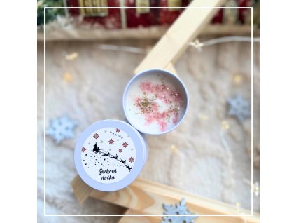 Vánoční svíčka v plechu – Sněhová vločka