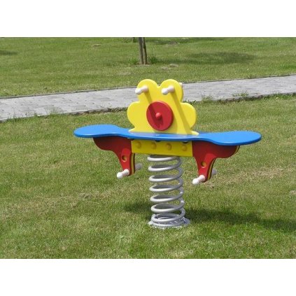 pružinová houpačka kytka