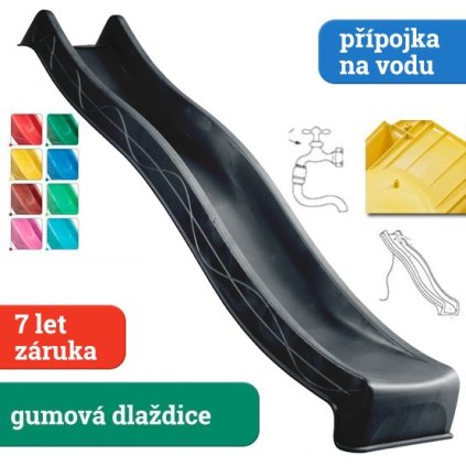 skluzavka dlouhá v antracitovém provedení