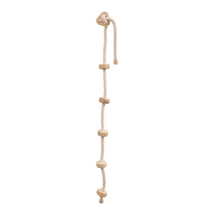 Šplhací lano s 5 stupínky natural INDOOR