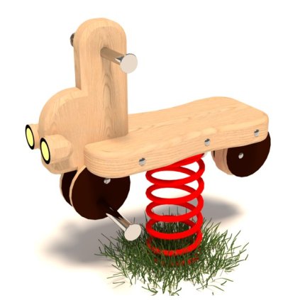 Pružinová houpačka motorka