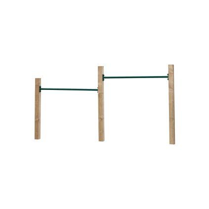 Hrazda kovová double 125 cm zelená