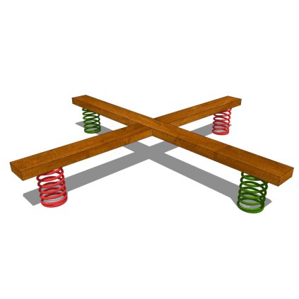 Pružinová houpačka z akátu - křižovatka
