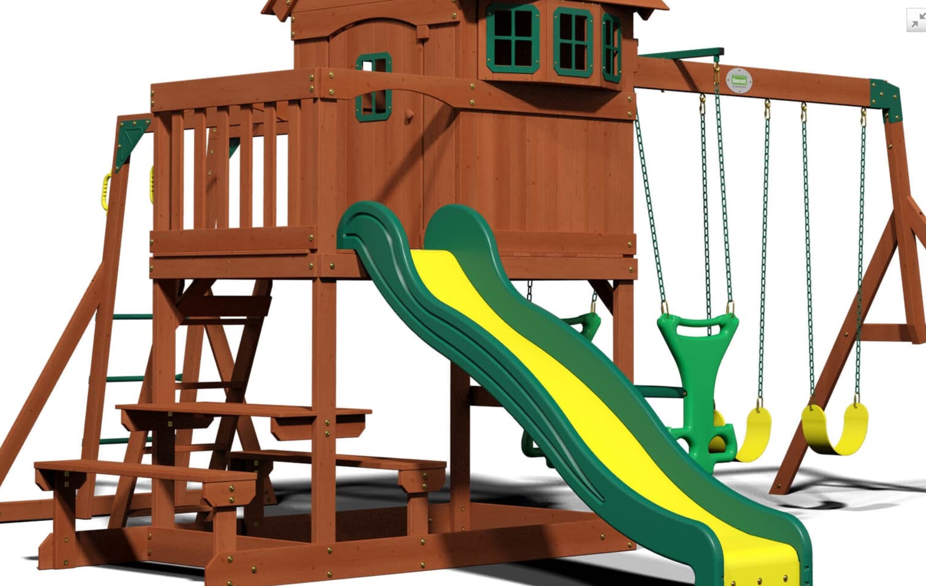 Springboro all cspable cedar swing set