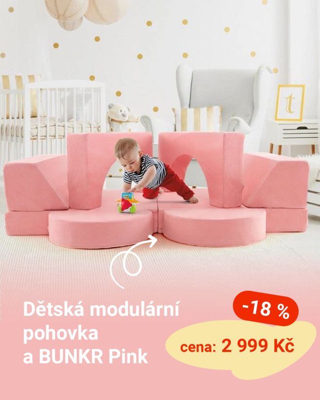 💖 Modulární pohovka & bunkr v růžové barvě – splněný sen pro každou malou princeznu! 🎀 Skvělá na stavění domečků, bunkrů i...