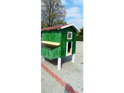 kurník pro slepice zelená a bílá...